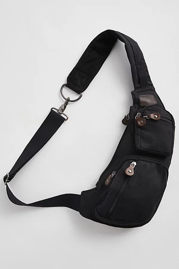 Rothco Vintage Canvas Crossbody Bag in Black Cover