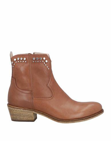 Fru. it Woman Ankle boots Tan Leather Cover