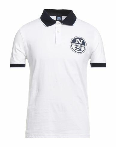 North Sails Man Polo shirt White Cotton, Elastane Cover