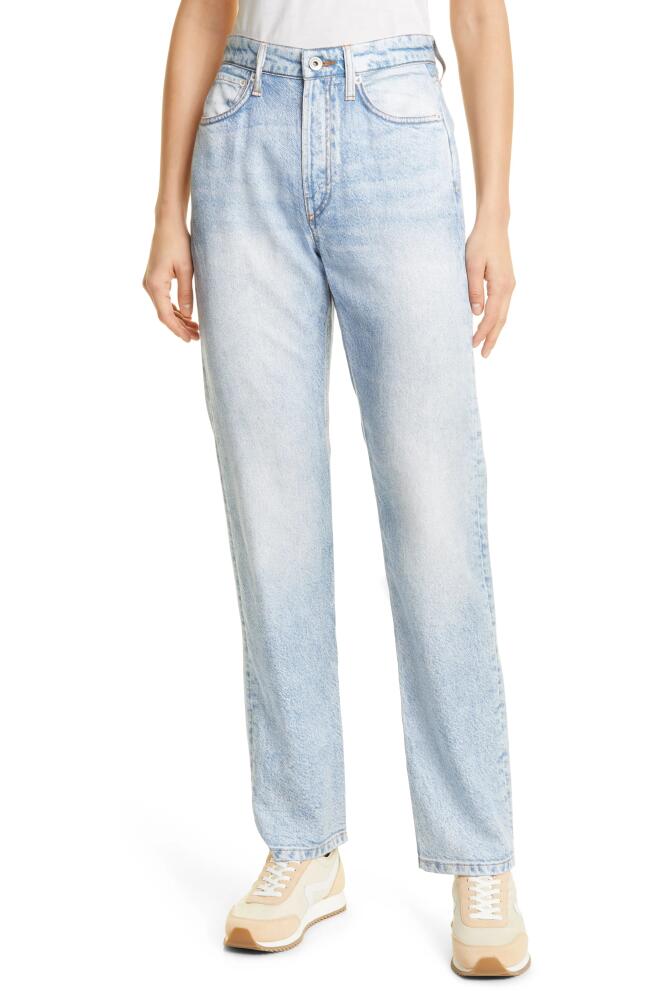 rag & bone Alex Liquid High Waist Straight Leg Tromp L'oeil Pants in Luna Cover