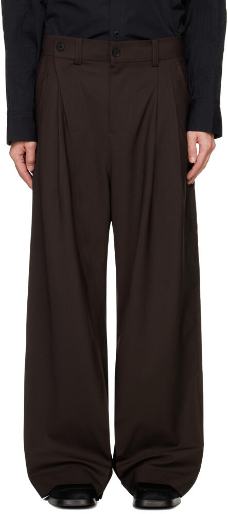 Feng Chen Wang Brown Deconstructed Trousers Cover