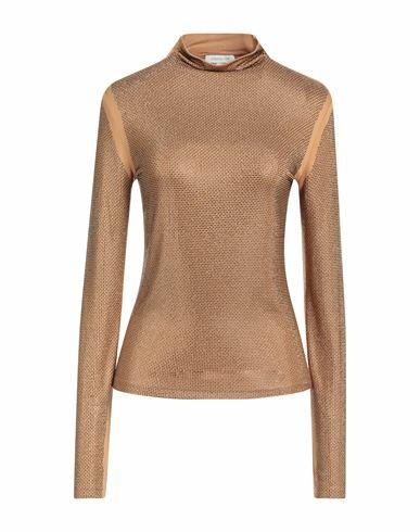 Patrizia Pepe Woman T-shirt Camel Viscose, Elastane, Glass Cover