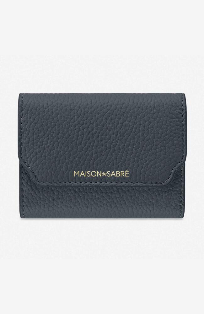 MAISON de SABRÉ Leather Trifold Wallet in Graphite Sky Cover