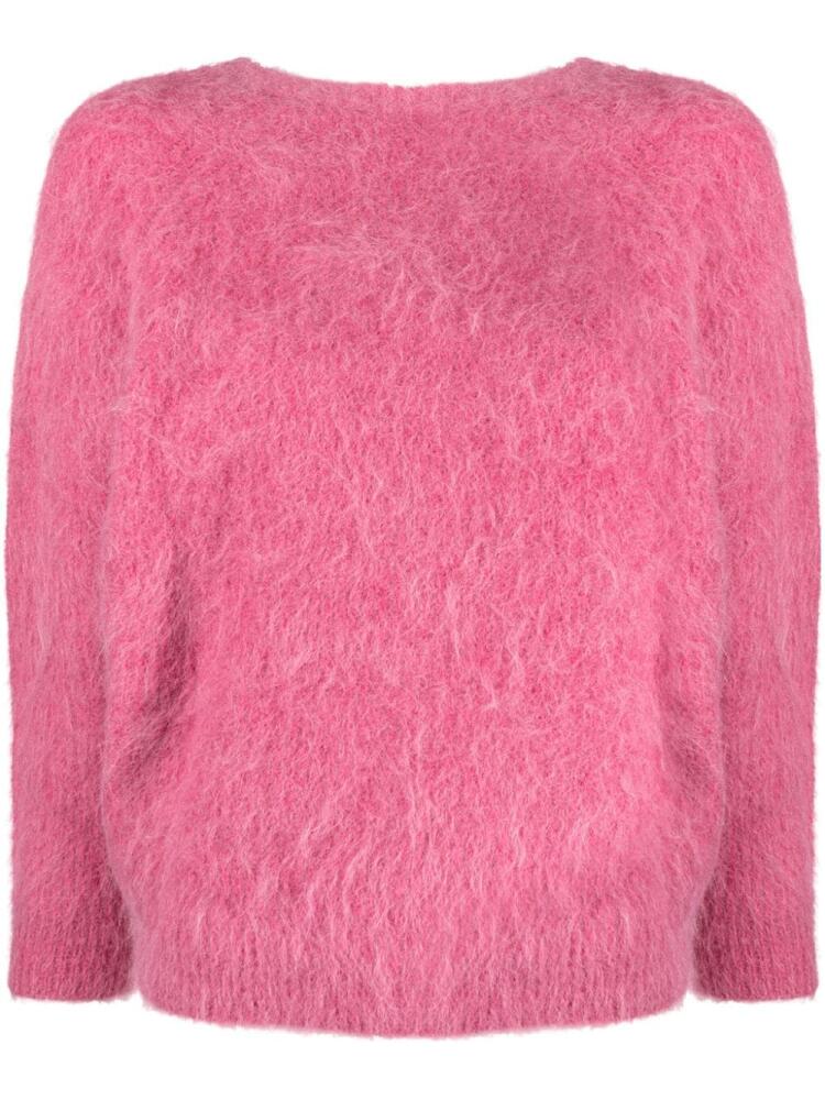 Ba&Sh knot-detail V-neck knitted top - Pink Cover