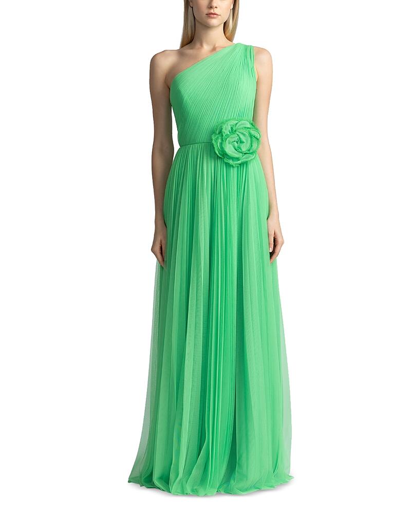 Zac Posen One Shoulder Rosette Gown Cover