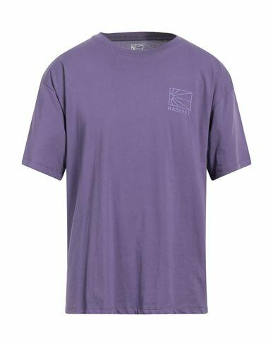 Rassvet Man T-shirt Purple Cotton Cover