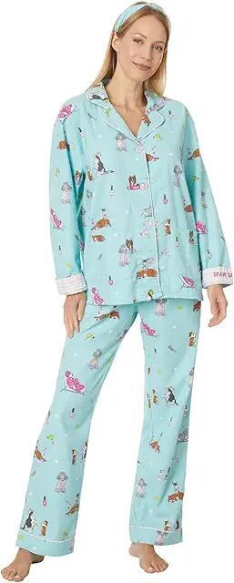 P.J. Salvage Flannel PJ Set with Headband (Mint Spaw Day) Women's Pajama Sets Cover