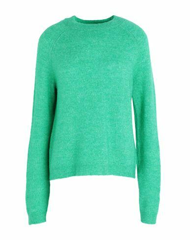 Pieces Woman Sweater Green Recycled polyester, Polyester, Acrylic, Elastane Cover