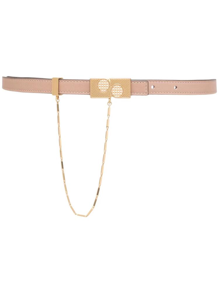 Ports 1961 chain-link leather belt - Pink Cover