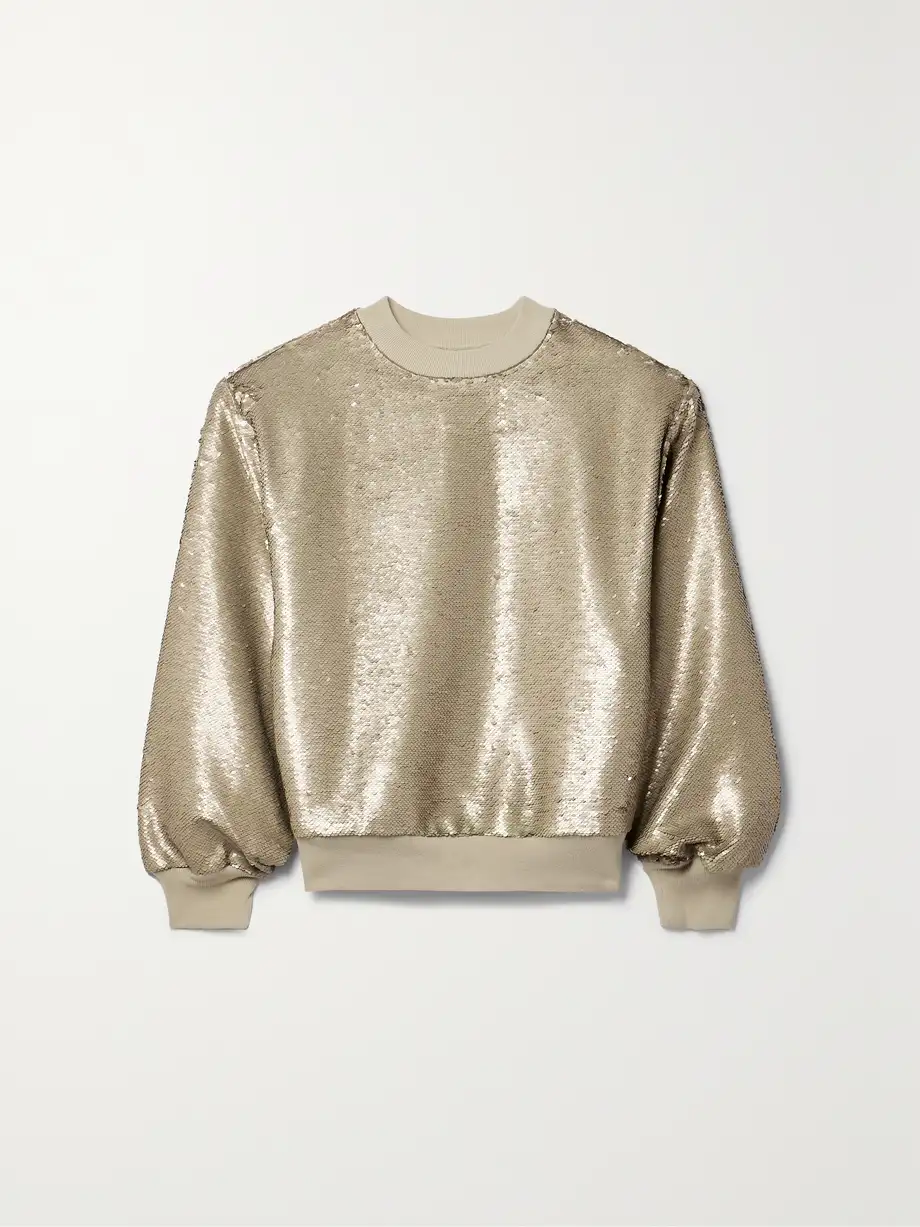 The Frankie Shop - Metz Sequined Jersey Sweatshirt - Metallic Cover