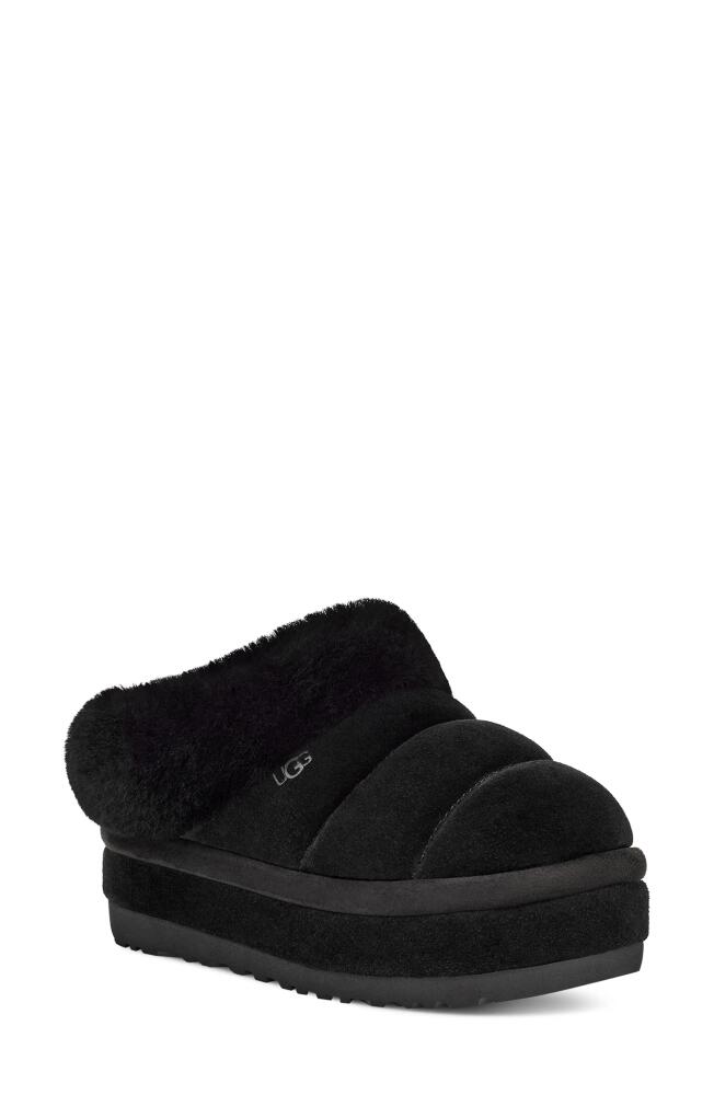 UGG(r) Tazzlita Genuine Shearling Trim Platform Slipper in Black Cover