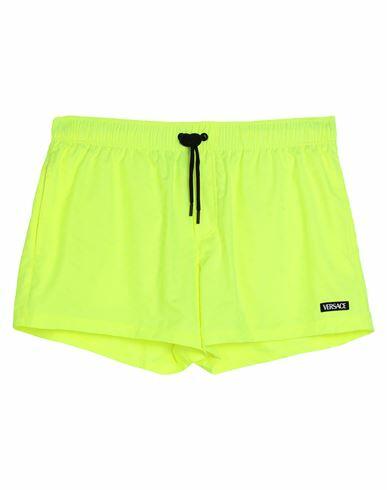 Versace Man Swim trunks Yellow Polyester Cover