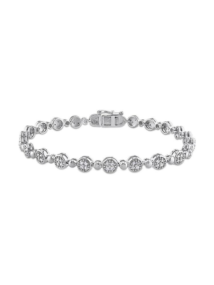 Sonatina Women's Sterling Silver & 0.5 TCW Diamond Tennis Bracelet Cover