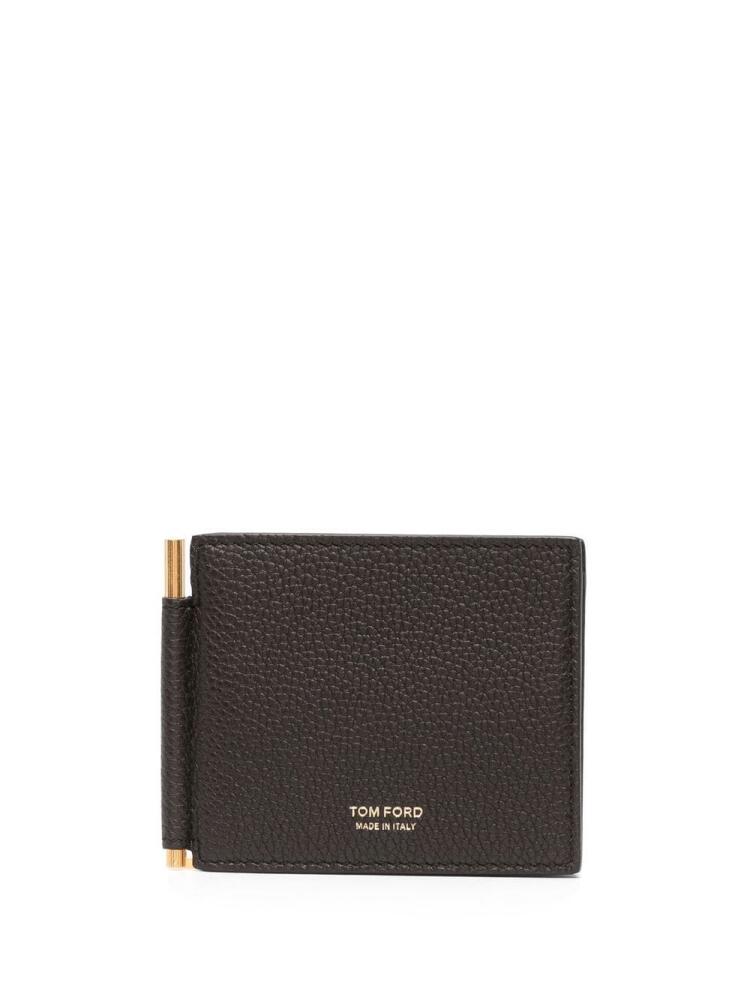 TOM FORD money clip leather wallet - Brown Cover