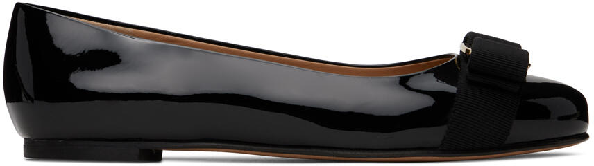 Ferragamo Black Varina Ballerina Flats Cover