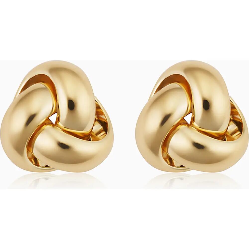 Oradina 18K Yellow Gold Knotted Love Studs Cover