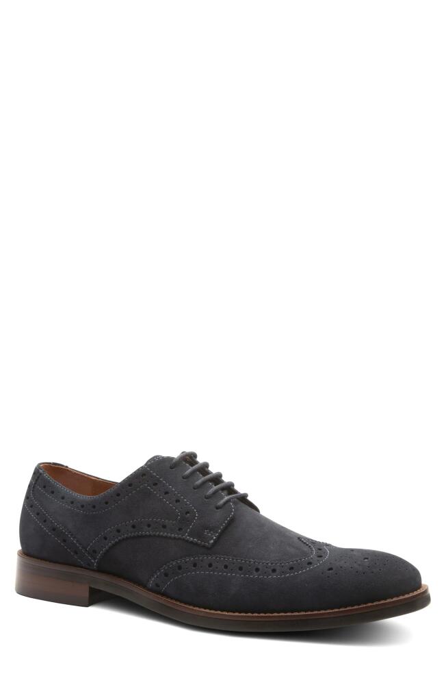 Gordon Rush Concord Wingtip Derby in Navy Suede Cover