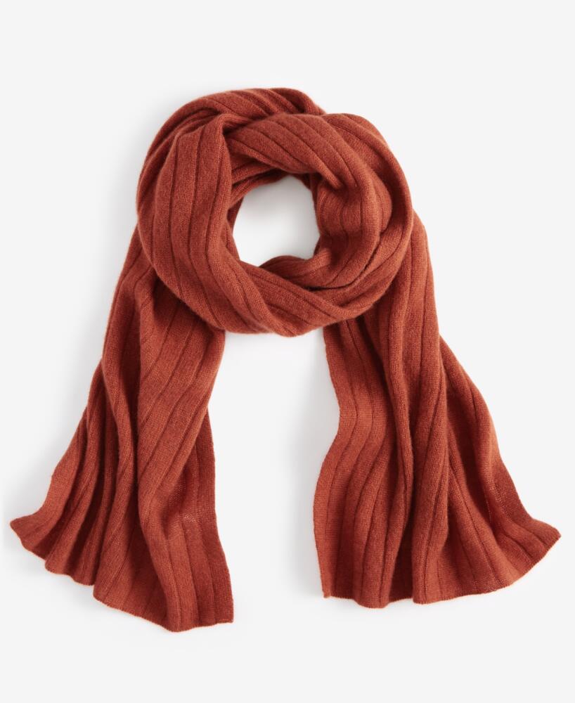 Charter Club Ribbed 100% Cashmere Scarf, Created for Macy's - Bronze Cover