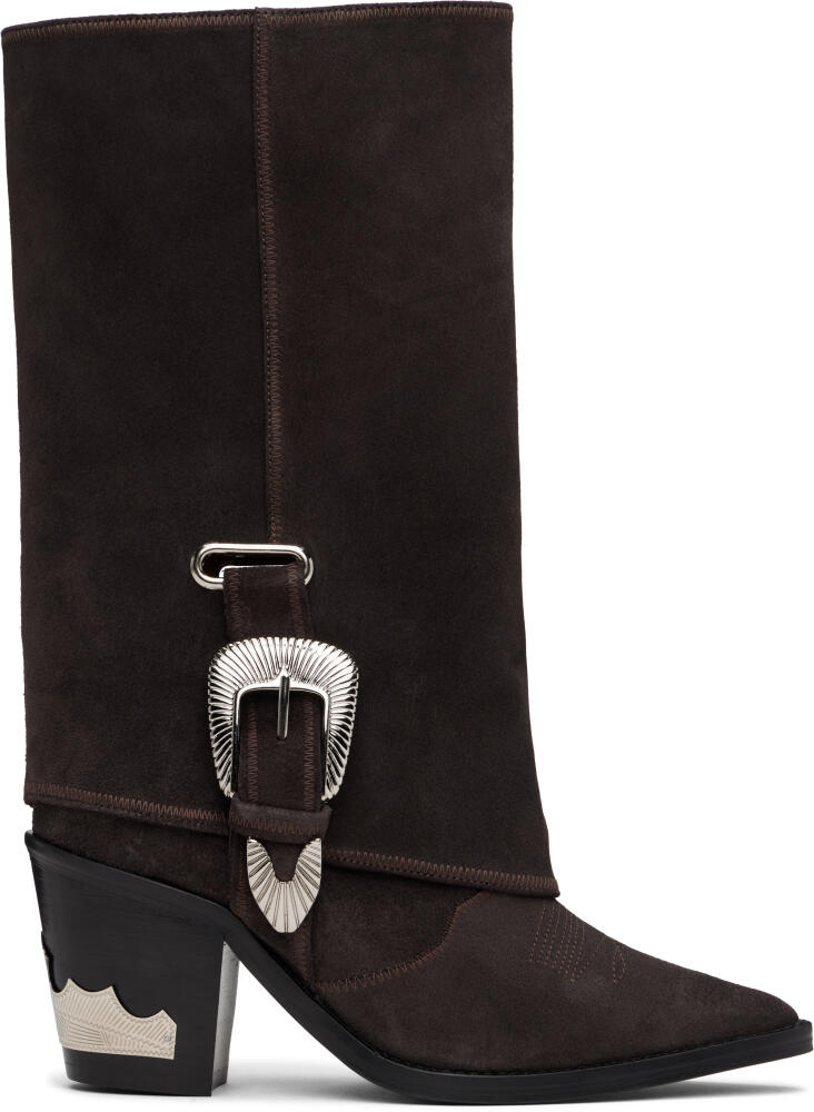 Toga Pulla SSENSE Exclusive Brown Western Style Boots Cover