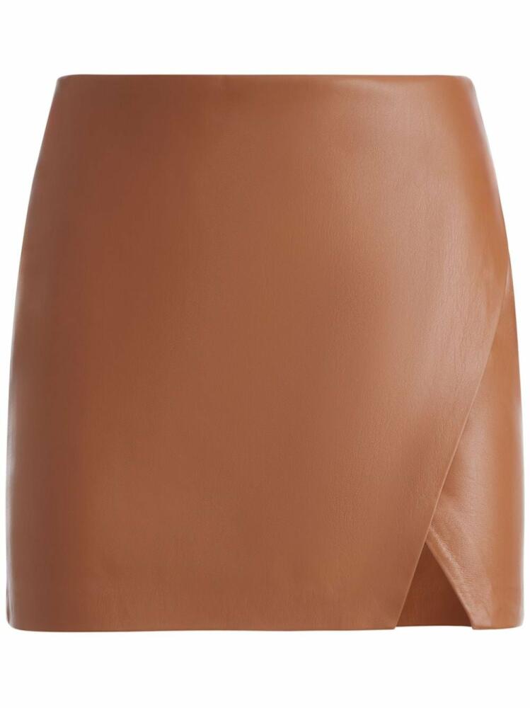 alice + olivia Siobhan Vegan wrap mini skirt - Brown Cover