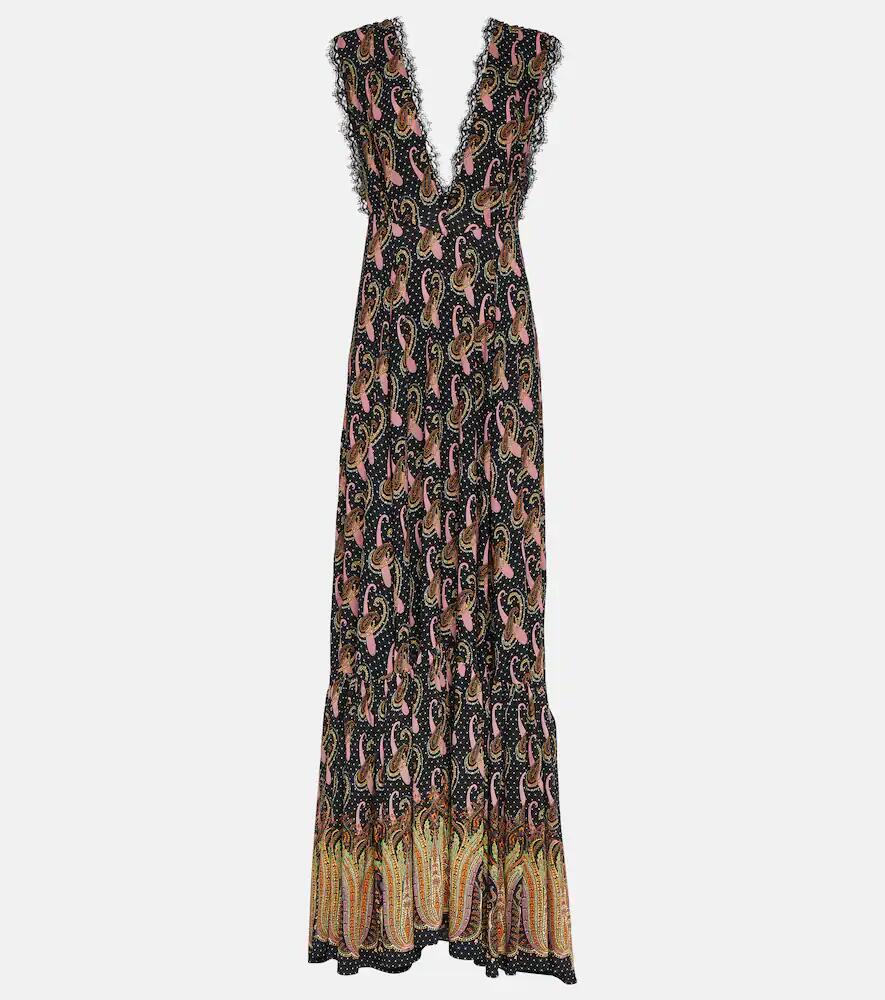 Etro Paisley lace-trimmed gown Cover