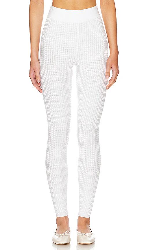 WeWoreWhat Cable Knit Legging in Ivory Cover