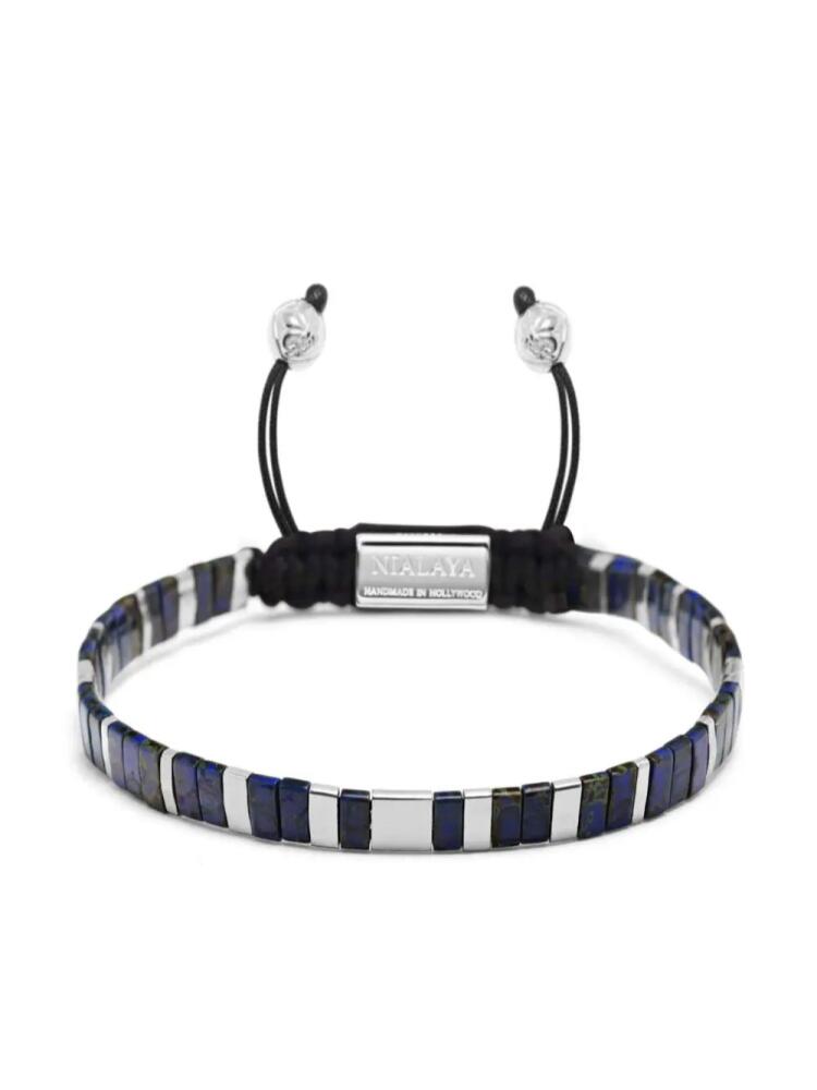 Nialaya Jewelry logo-engraved beaded bracelet - Blue Cover