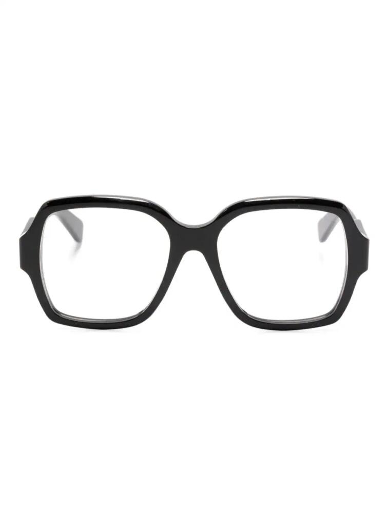 Chloé Eyewear logo-print square-frame glasses - Black Cover