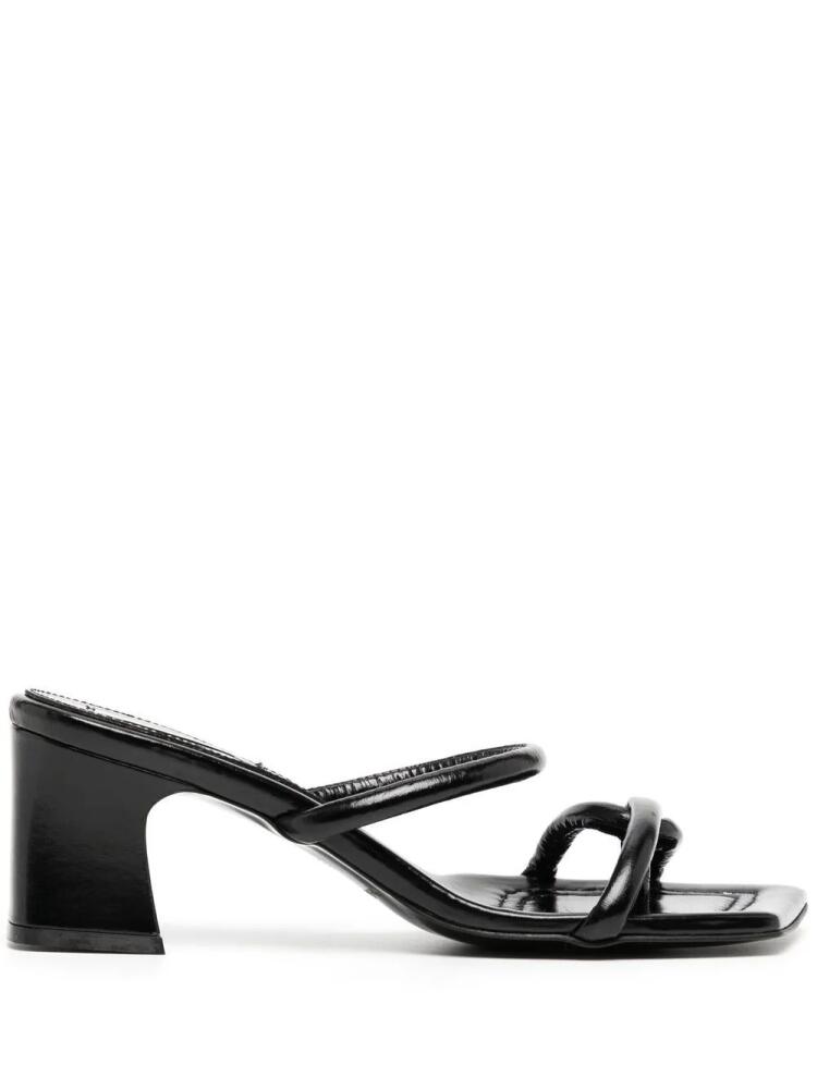 Reike Nen Noodle 60mm leather sandals - Black Cover