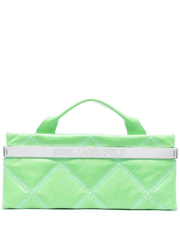 Karl Lagerfeld K/Kross quilted top-handle bag - Green Cover