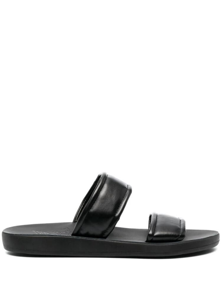 Ancient Greek Sandals Enias leather slides - Black Cover