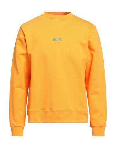 Gcds Man Sweatshirt Orange Cotton Cover