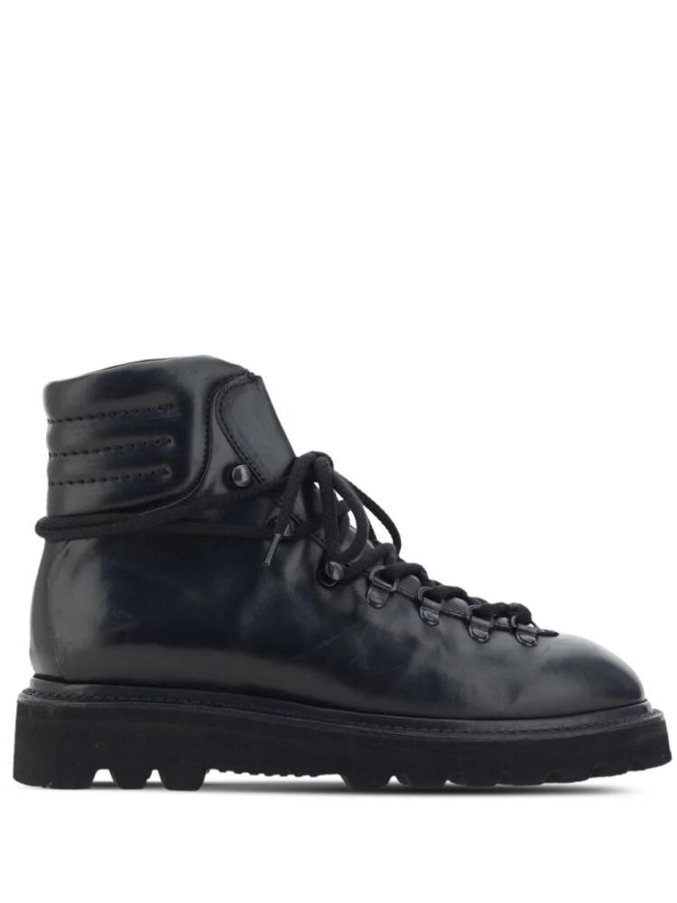 Premiata lace-up leather ankle boots - Black Cover