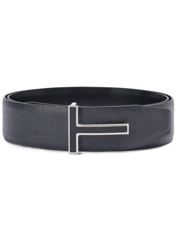 TOM FORD logo-buckle leather belt - Black Cover