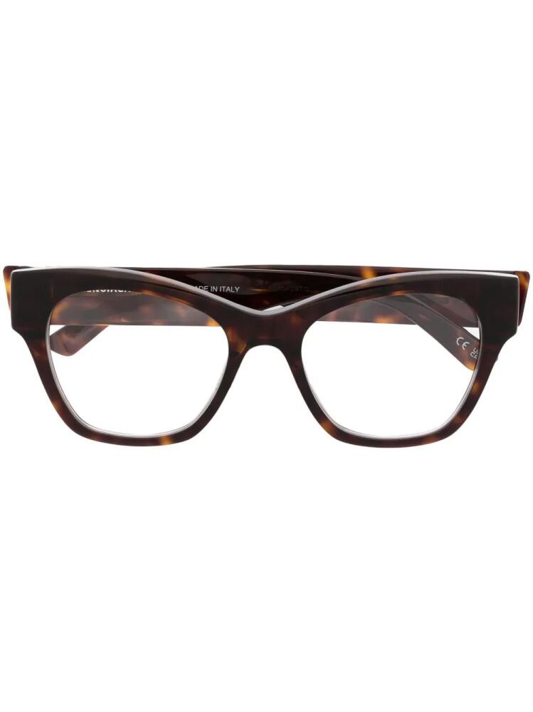 Balenciaga Eyewear logo-engraved cat-eye glasses - Brown Cover