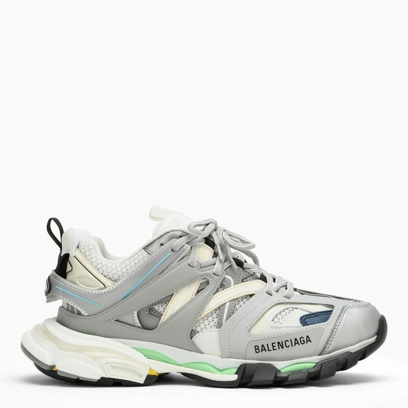 Balenciaga Track grey/blue/green mesh and nylon trainer Cover