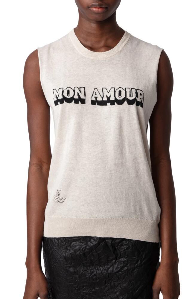 Zadig & Voltaire Nada Li Mon Amour Sleeveless Linen & Cotton Sweater in Petale Cover