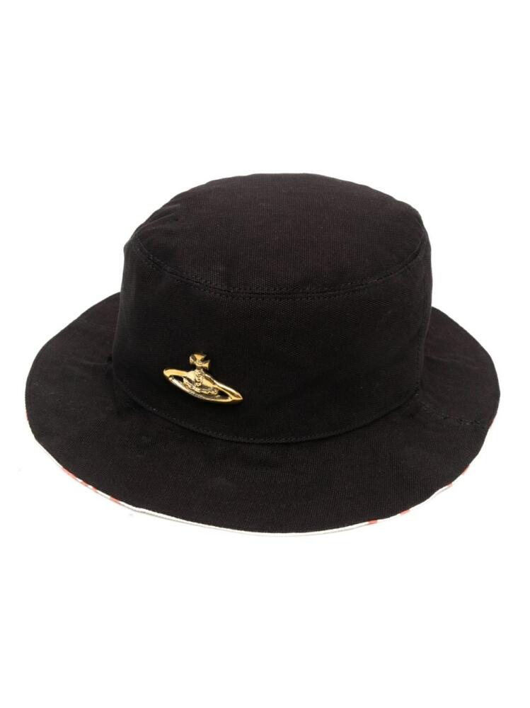 Vivienne Westwood logo-print reversible bucket hat - Black Cover