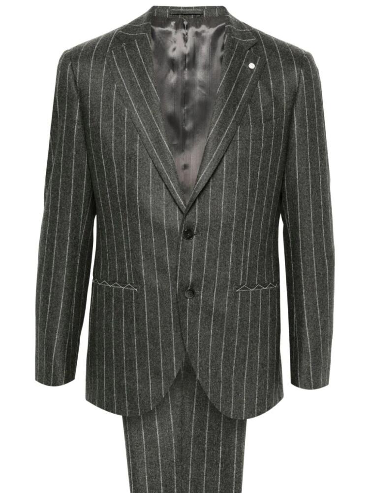 LUIGI BIANCHI MANTOVA striped suit - Green Cover