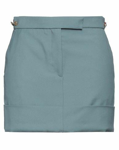 Thom Browne Woman Mini skirt Sage green Wool, Polyester Cover