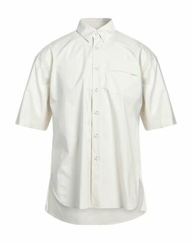 Lardini Man Shirt Off white Cotton, Elastane Cover