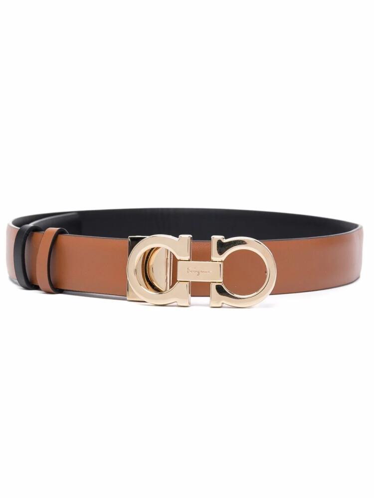 Ferragamo Gancini-buckle reversible belt - Brown Cover