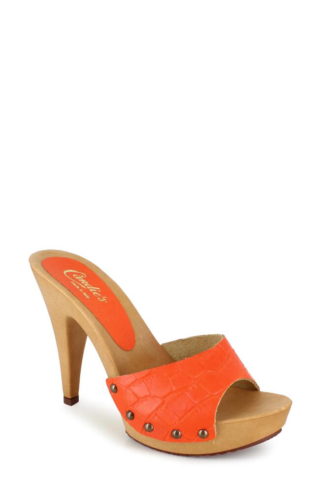 Candie's Viviana Slide Sandal in Burnt Orange Cover