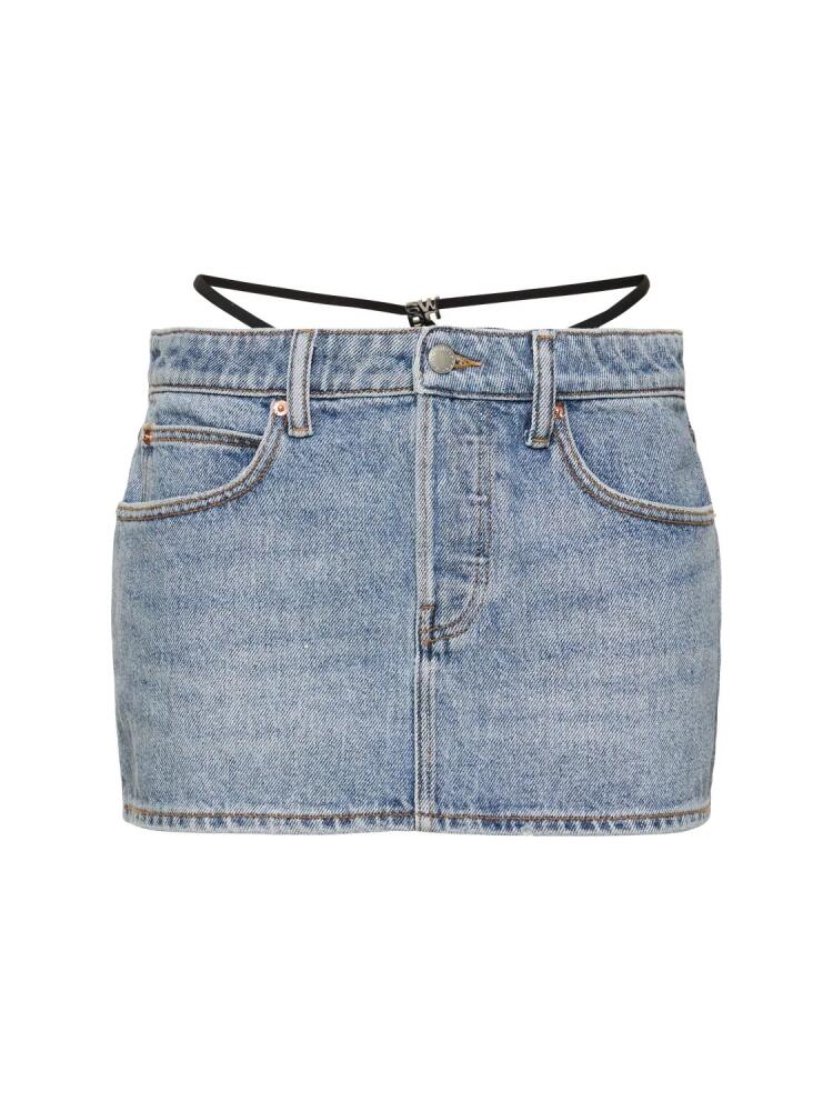 ALEXANDER WANG Cotton Denim Mini Skirt Cover