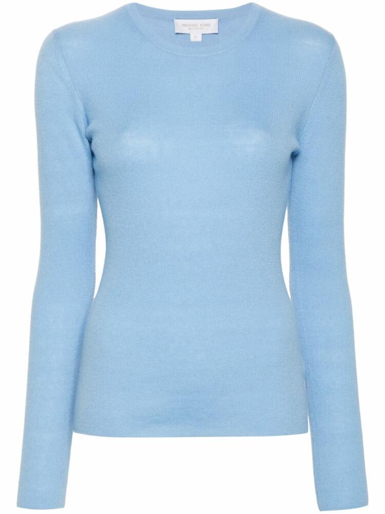 Michael Kors Collection fine-ribbed cashmere jumper - Blue Cover