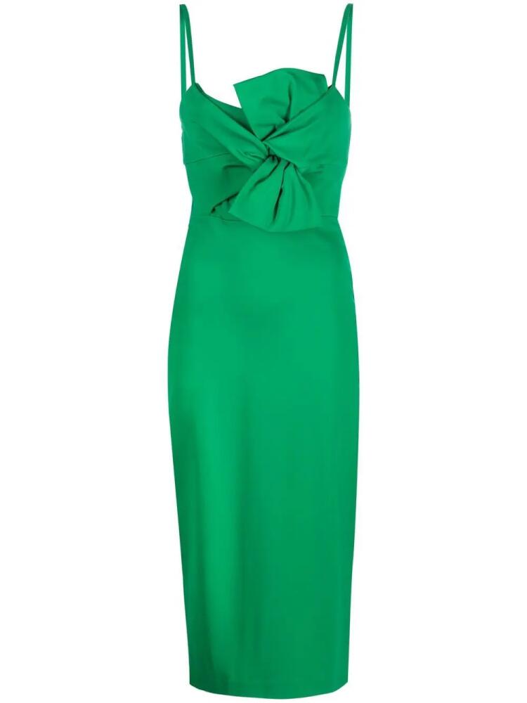 P.A.R.O.S.H. 'Renny' bow-detail midi dress - Green Cover