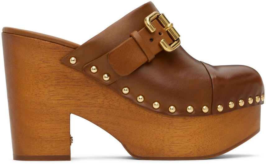 Chloé Brown Jeannette Wedge Clogs Cover