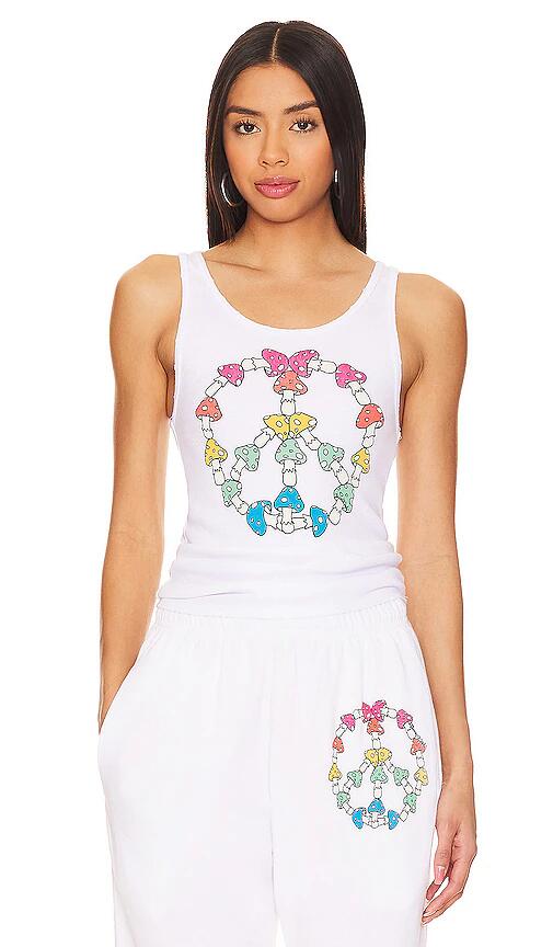 Lauren Moshi Esmerelda Mushroom Peace Tank in White Cover