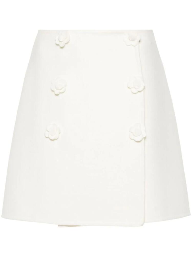 Ermanno Scervino floral-appliqué mini skirt - White Cover