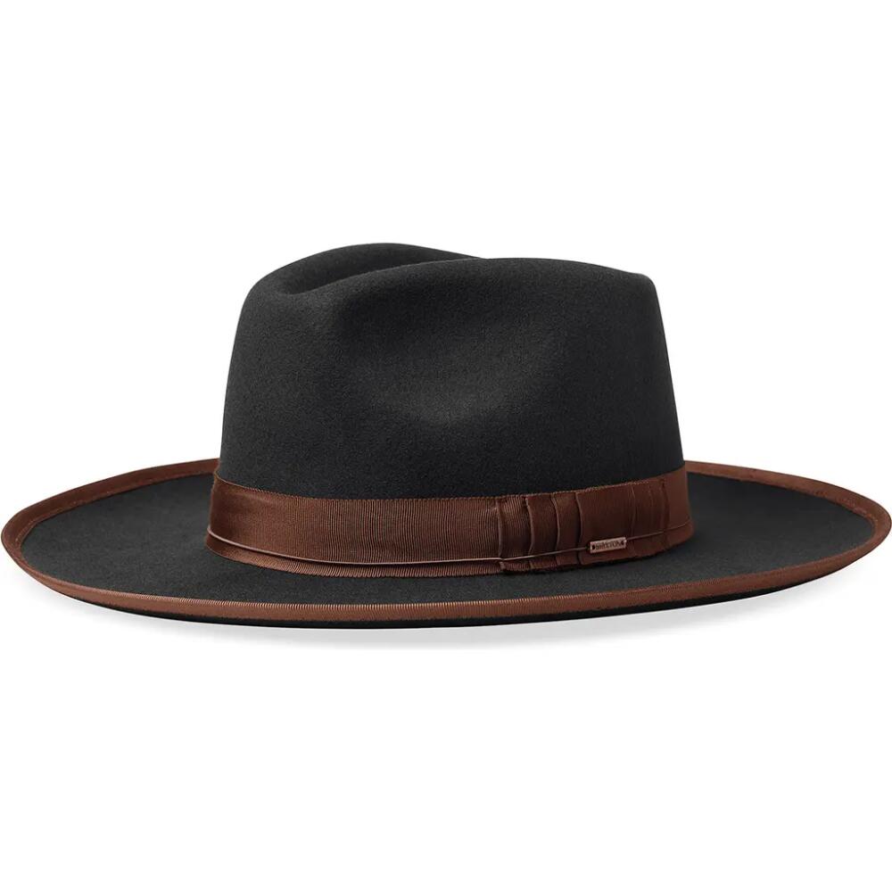 Brixton Reno Wool Fedora in Black/Brown Cover